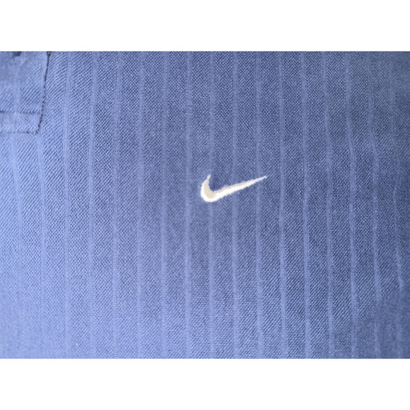 Nike Golf Polo Shirt Mens Large Blue Dri-FIT Performance Swoosh Tipped Collar - Picture 4 of 6